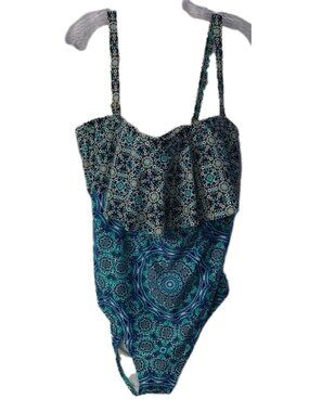 Jessica Simpson Womens Swimsuit Size 3x One Piece Multicolored